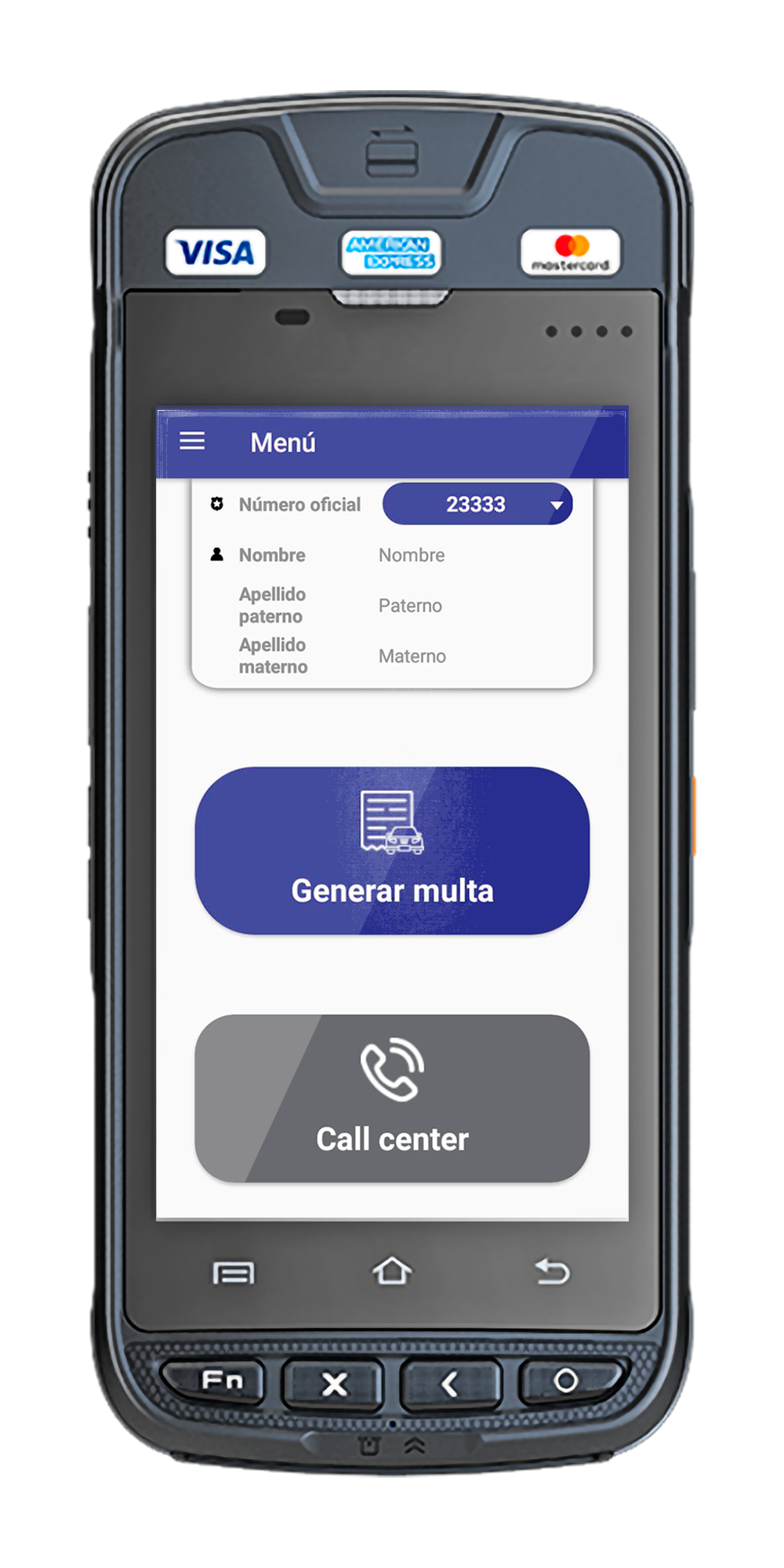 App en handheld